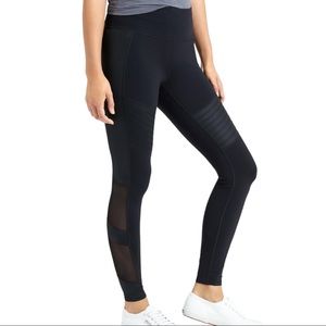 Athleta High Rise Powerful Gleam Moto Tight in Black size XS